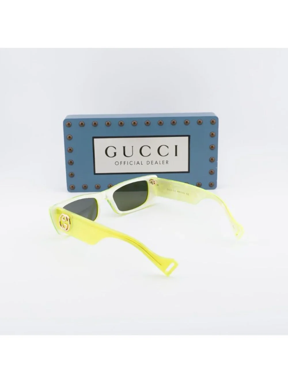 Gucci GG0516S 004 Rectangle Sunglasses - Yellow / Grey